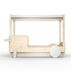 Lit baldaquin avec tiroir Discovery finition laquée (coloris au choix)