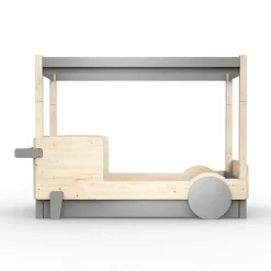 Lit baldaquin avec tiroir Discovery finition laquée (coloris au choix)