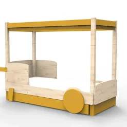 Lit baldaquin avec tiroir Discovery finition laquée (coloris au choix)