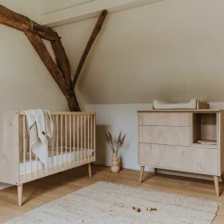 Lit bébé à barreaux Cocoon Natural Oak (120 x 60 cm)
