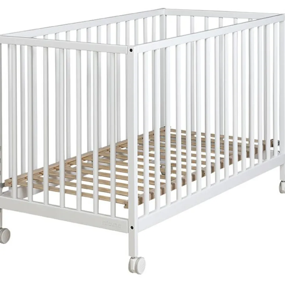 Lit bébé à barreaux Mountain blanc (60 x 120 cm)