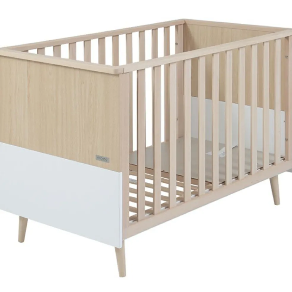 Lit bébé à barreaux Nature (60 x 120 cm)