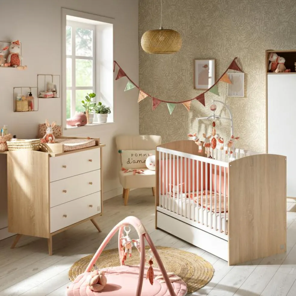 Lit bébé Acces bois blanc (60 x 120 cm)