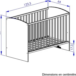 Lit bébé Arthur (60 x 120 cm)