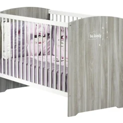 Lit bébé Smile chêne silex (60 x 120 cm)