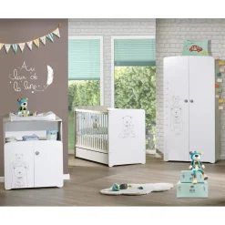 Lit bébé têtes panneaux Teddy (60 x 120 cm)