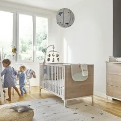 Lit bébé évolutif en chêne blond Marcel (70 x 140)