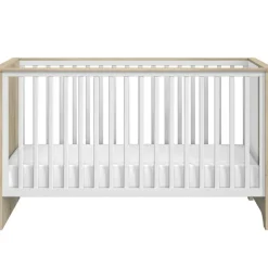 Lit bébé évolutif en lit junior Sacha chêne du bocage (70 x 140 cm)