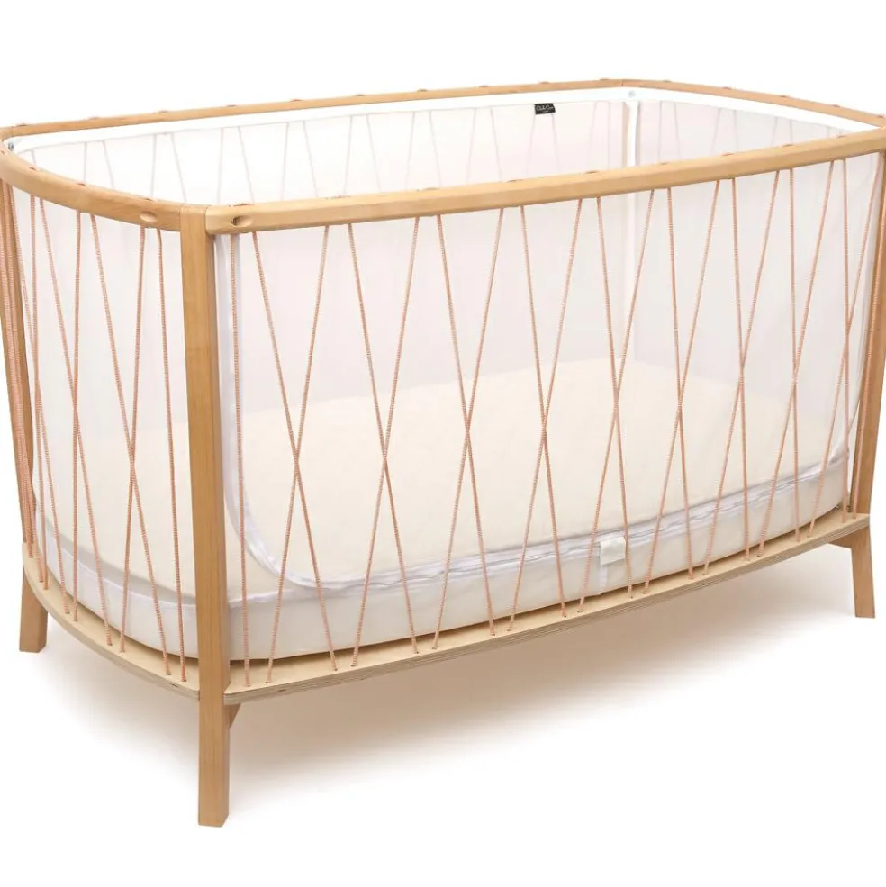 Lit bébé évolutif Kimi Mousse V2 Bois de rose (60 x 120 cm)