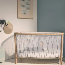 Lit bébé évolutif Kimi Organic V2 Bois de rose (60 x 120 cm)
