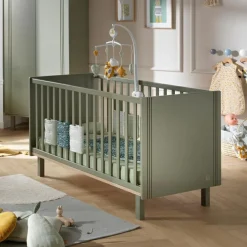 Lit bébé évolutif Little big bed Eleonore kaki (70 x 140 cm)