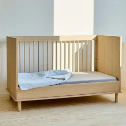 Lit bébé évolutif Nordica Naturel (70 x 140 cm)