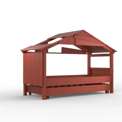 Lit cabane Star avec tiroir finition laquée (coloris au choix)