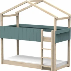 Lit cabane superposé Star Light 1 finition laquée (coloris au choix)