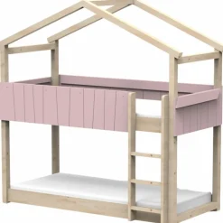 Lit cabane superposé Star Light 1 finition laquée (coloris au choix)