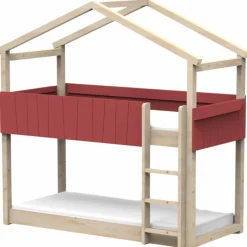Lit cabane superposé Star Light 1 finition laquée (coloris au choix)