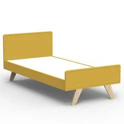 Lit junior Madavin avec pieds en bouleau coloris au choix (90 x 200 cm)