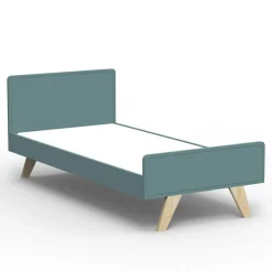 Lit junior Madavin avec pieds en bouleau coloris au choix (90 x 200 cm)