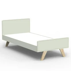 Lit junior Madavin avec pieds en bouleau coloris au choix (90 x 200 cm)