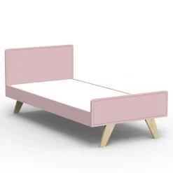 Lit junior Madavin avec pieds en bouleau coloris au choix (90 x 200 cm)