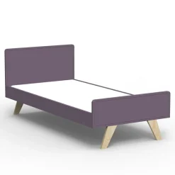 Lit junior Madavin avec pieds en bouleau coloris au choix (90 x 200 cm)