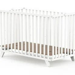 Lit pliant en bois Mayla Blanc (60 x 120 cm)