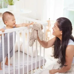 Lit pliant en bois Mayla Blanc (60 x 120 cm)