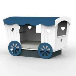 Lit roulotte coloris au choix (120 x 190 cm)