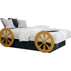 Lit roulotte coloris au choix (120 x 190 cm)