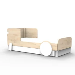 Lit simple avec tiroir Discovery finition laquée (coloris au choix)