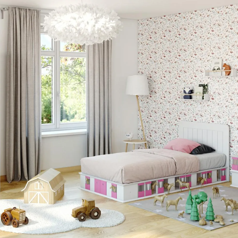 Lit stable 2 côtés finition laquée (coloris au choix)