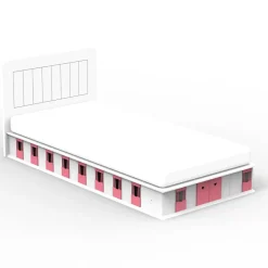 Lit stable 2 côtés finition laquée (coloris au choix)