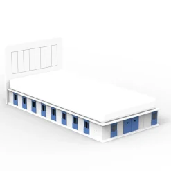 Lit stable 2 côtés finition laquée (coloris au choix)