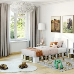 Lit stable 2 côtés finition laquée (coloris au choix)