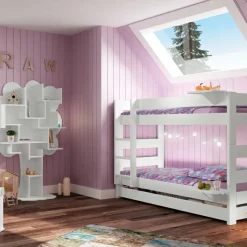 Lit superposé Dominique double 149 cm coloris au choix (90 x 200 cm)