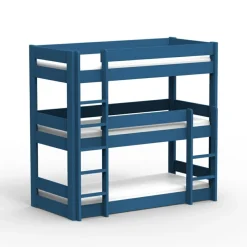 Lit superposé Dominique triple 196 cm coloris au choix (90 x 200 cm)