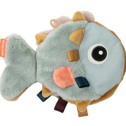 Livre bébé en tissu poisson vert d'eau Sea friends