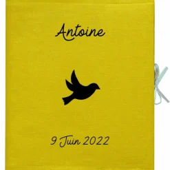 Livre de naissance jaune 88 pages (personnalisable)