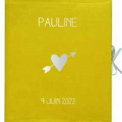 Livre de naissance jaune 88 pages (personnalisable)