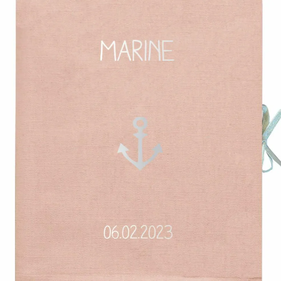 Livre de naissance rose poudré 88 pages (personnalisable)