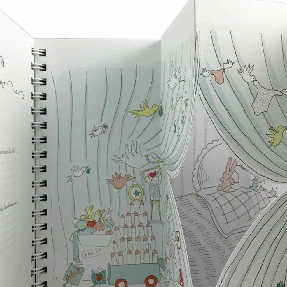 Livre de naissance rose poudré 88 pages (personnalisable)