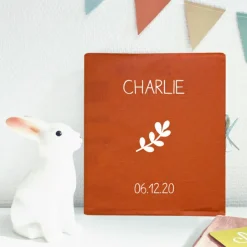 Livre de naissance terracotta 88 pages (personnalisable)