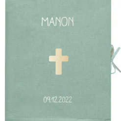 Livre de naissance vert amande 88 pages (personnalisable)