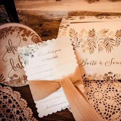 Livre d'or en bois Oh Baby (68 pages)