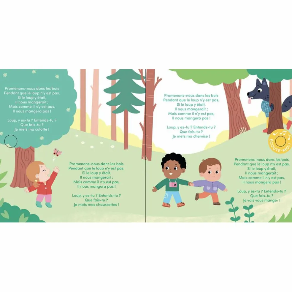 Livre sonore Ma comptine animée - Promenons-nous dans les bois