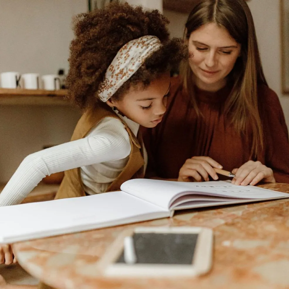 Livre Souvenirs d'école en lin (8 périodes scolaires)