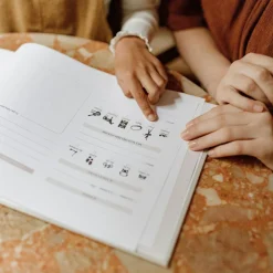 Livre Souvenirs d'école en lin (8 périodes scolaires)