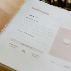 Livre Souvenirs d'école en lin (8 périodes scolaires)