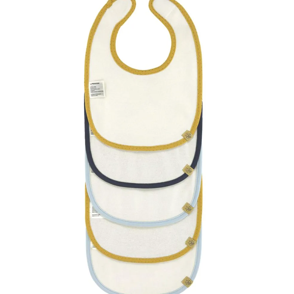 Lot 5 bavoirs en éponge coton bio baleine Little Water