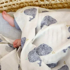 Lot 2 maxi langes baleine Little Water (120 x 120 cm)